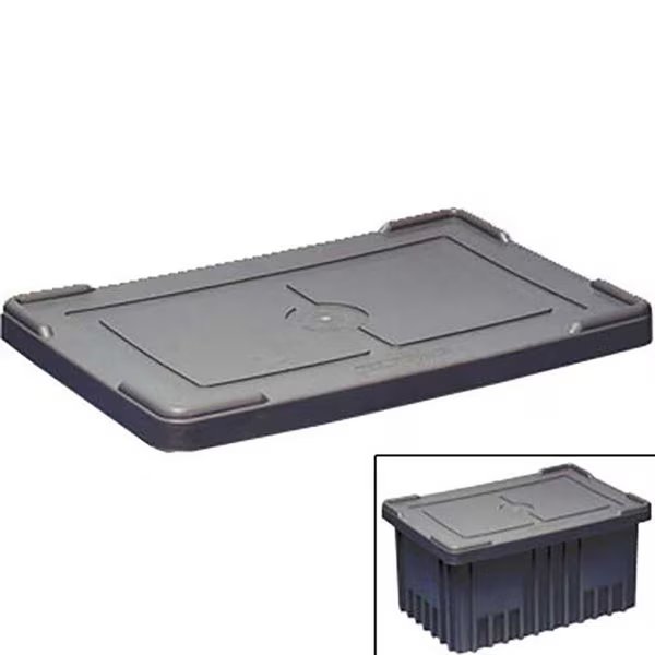 Black Plastic 22-3/4 in L, 17-3/4 in W, 1/2 in H, Lewisbins, Mfr#: CDC3040XL